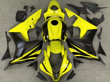 Carenados Moto Honda CBR600RR 2007-2008 - Amarillo Negro Mate OEM Estilo