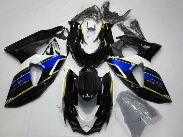 Carenados Moto Suzuki GSXR 1000 2009-2016 - Azul Blanco Oro Negro