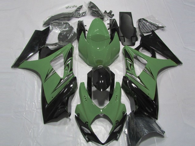 Carenados Moto Suzuki GSXR 1000 2007-2008 - Verde Bosque Negro Brillante