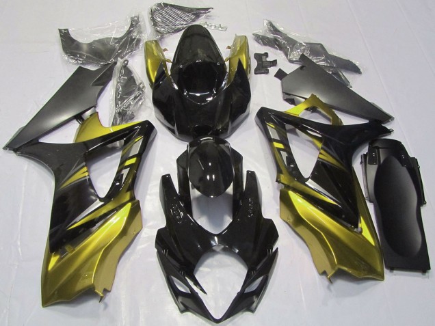 Carenados Moto Suzuki GSXR 1000 2007-2008 - Negro Brillante Amarillo