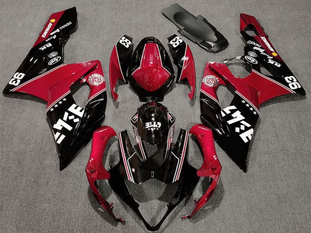 Carenados Moto Suzuki GSXR 1000 2005-2006 - Rojo Negro Brillante Blanco