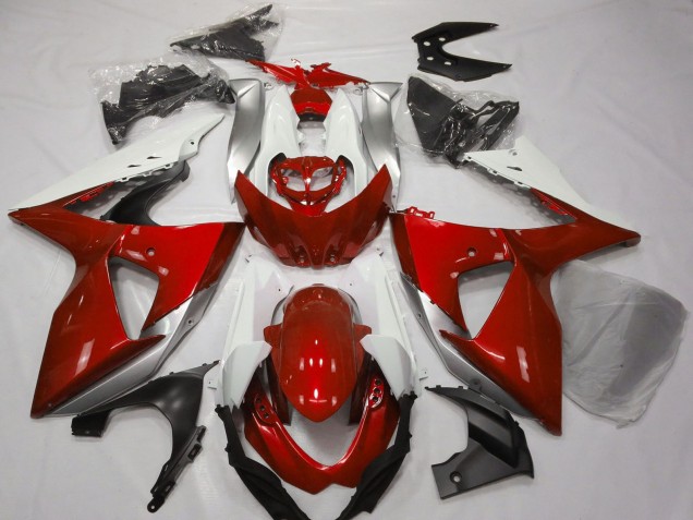 Carenados Moto Suzuki GSXR 1000 2009-2016 - Blanco Plata Rojo
