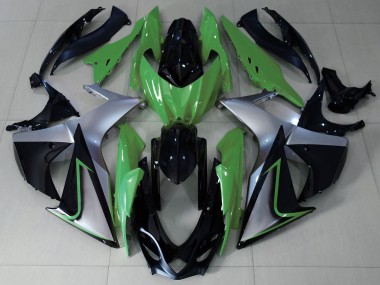 Carenados Moto Suzuki GSXR 1000 2009-2016 - Verde Plata Negro