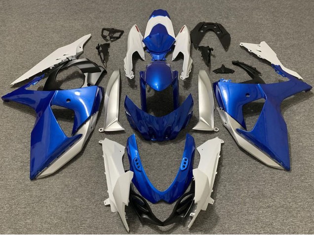 Carenados Moto Suzuki GSXR 1000 2009-2016 - Blanco Plata Azul