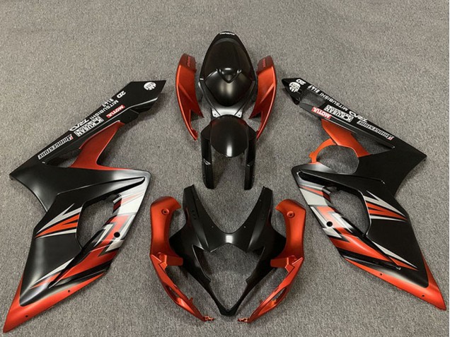 Carenados Moto Suzuki GSXR 1000 2005-2006 - Negro Mate Naranja