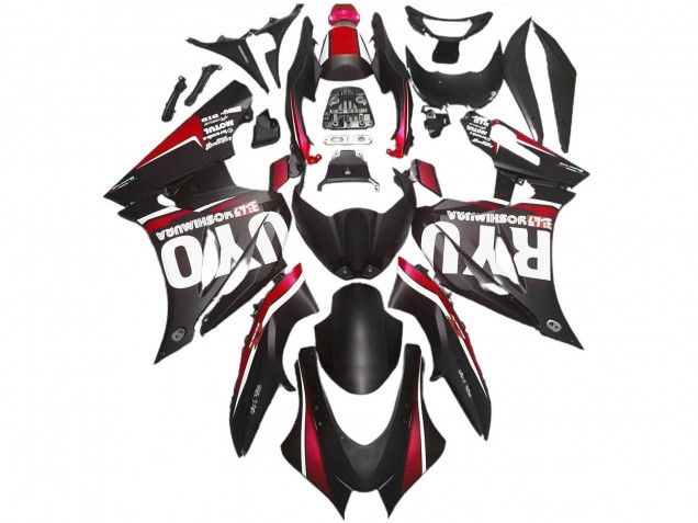 Carenados Moto ABS Suzuki GSXR 1000 2017-2025 - Negro Mate Rojo