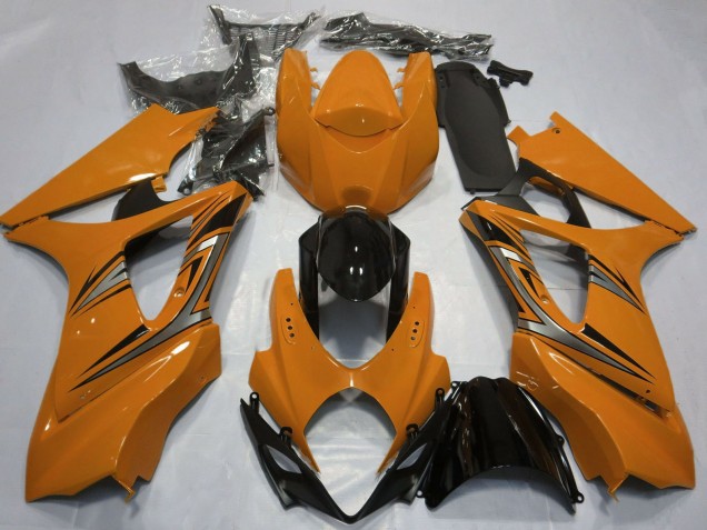 Carenados Moto Suzuki GSXR 1000 2007-2008 - Naranja Negro Brillante OEM Estilo