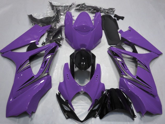 Carenados Moto Suzuki GSXR 1000 2007-2008 - Púrpura Negro Brillante OEM Estilo