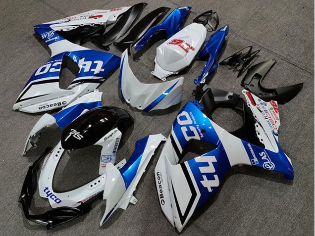 Carenados Moto Suzuki GSXR 1000 2009-2016 - Blanco Azul Negro Tyco