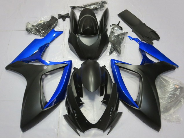 Carenado Moto Suzuki GSXR 600 / GSXR 750 2006-2007 - Azul Negro Mate
