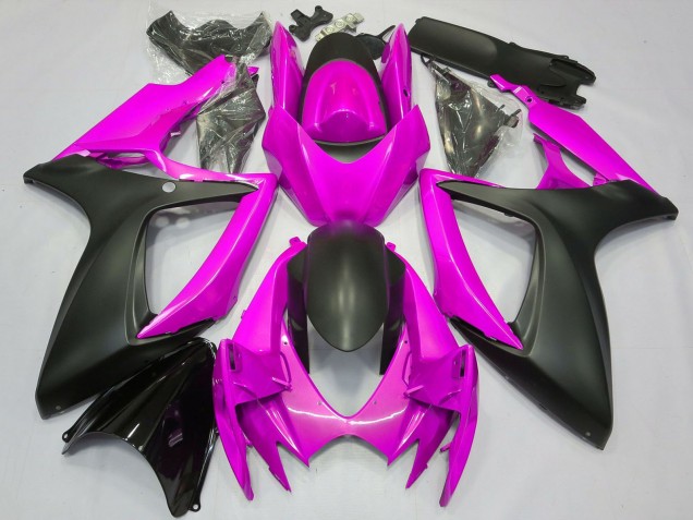 Carenado Moto Suzuki GSXR 600 / GSXR 750 2006-2007 - Rosa Negro Mate
