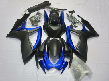 Carenados Moto Suzuki GSXR 600 / GSXR 750 2006-2007 - Negro Mate Azul