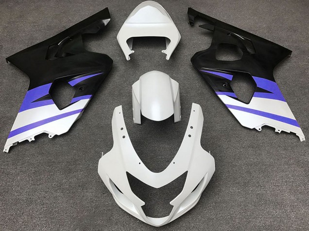 Carenados Moto Suzuki GSXR 600 / GSXR 750 2004-2005 - Blanco Azul Negro Mate