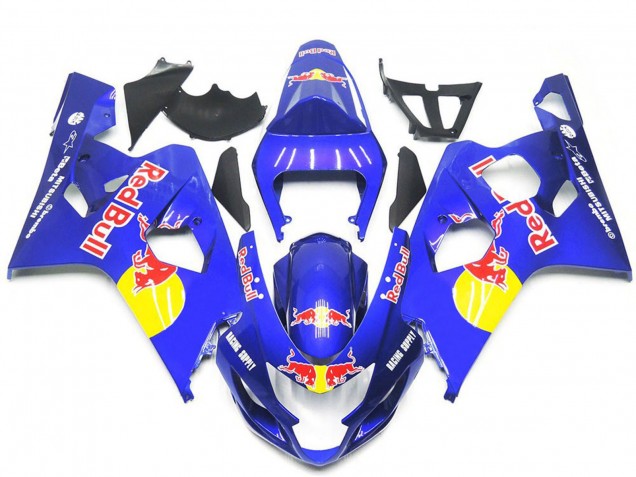 Carenados Moto Suzuki GSXR 600 / GSXR 750 2004-2005 - Azul Amarillo Rojo Bull Estilo