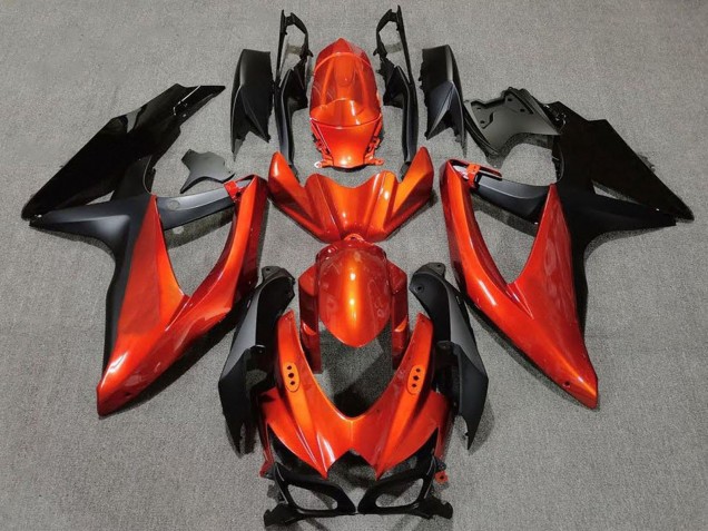 Carenados Moto Suzuki GSXR 600 / GSXR 750 2008-2010 - Naranja Negro Mate