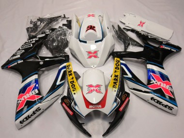Carenados Moto Suzuki GSXR 600 / GSXR 750 2006-2007 - Blanco Rojo Azul Amarillo Dark Dog X 76 BRUX
