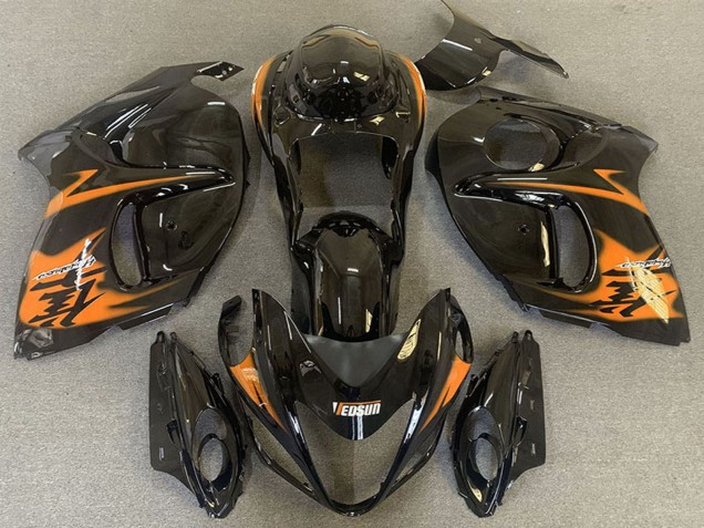 Carenados Moto Suzuki GSXR 1300 2008-2020 - Negro Brillante Naranja