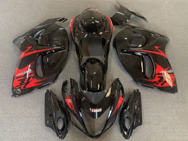 Carenados Moto Suzuki GSXR 1300 2008-2020 - Negro Brillante Rojo Logo