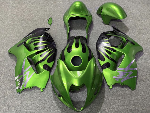 Carenados Moto Suzuki GSXR 1300 1996-2007 - Verde Negro Llama