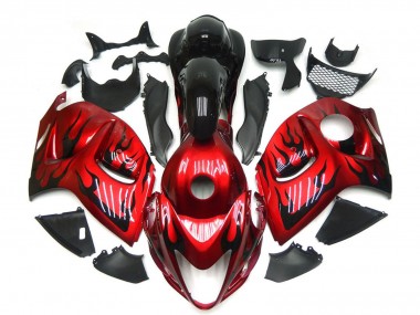 Carenados Moto Suzuki GSXR 1300 2008-2020 - Rojo Negro Llama
