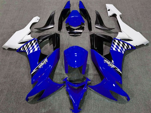 Carenados Moto Kawasaki ZX10R 2008-2010 - Blanco Azul Negro