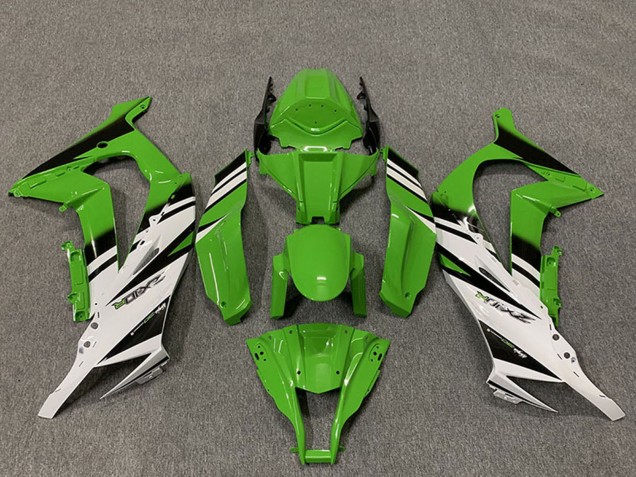 Carenados Moto Kawasaki ZX10R 2011-2015 - Verde Blanco Negro Brillante OEM Estilo
