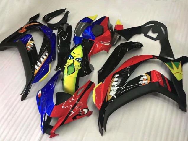 Carenados Moto Kawasaki ZX10R 2016-2020 - Rojo Azul Amarillo Negro Tiburón