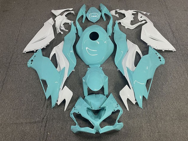 Carenados Moto Kawasaki ZX6R 2019-2022 - Blanco Aqua Azul