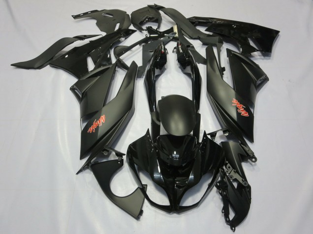 Carenados Moto Kawasaki ZX6R 2009-2012 - Negro Mate Negro Brillante Rojo Ninja
