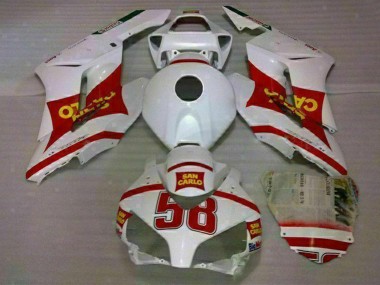 Carenados Moto Honda CBR1000RR 2004-2005 - Blanco Rojo Amarillo San Carlo 58