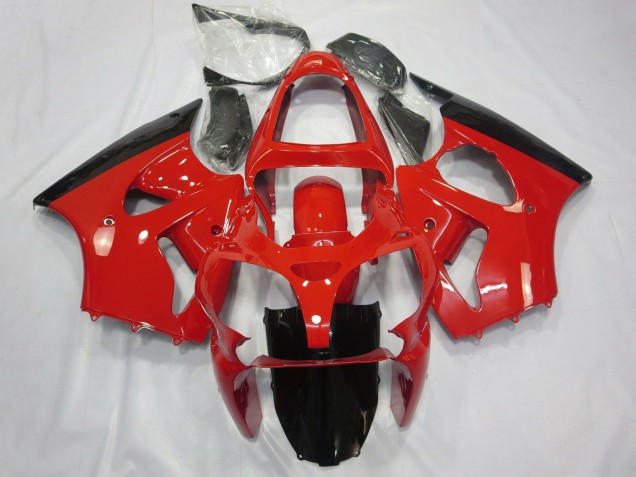 Carenados Moto Kawasaki ZX6R 2000-2002 - Rojo Negro Brillante