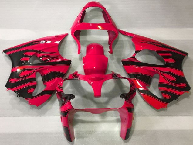 Carenados Moto Kawasaki ZX6R 2000-2002 - Rojo Negro Llama