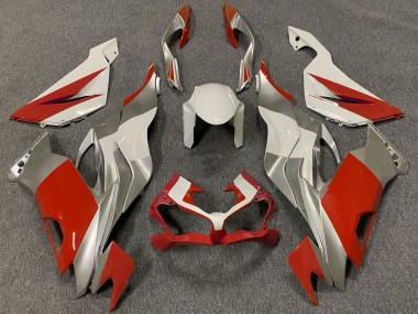 Carenados Moto Kawasaki ZX6R 2019-2022 - Blanco Plata Rojo