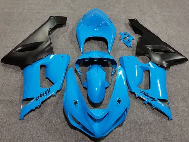 Carenados Moto Kawasaki ZX6R 2005-2006 - Vibrant Azul Negro Mate