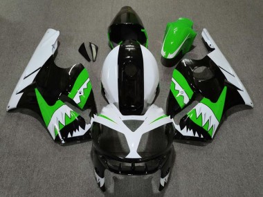 Carenados Moto Kawasaki ZX12R 2002-2006 - Verde Negro Blanco Tiburón