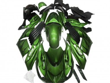 Carenados Moto Kawasaki ZX14R 2006-2011 - Verde Negro Llama
