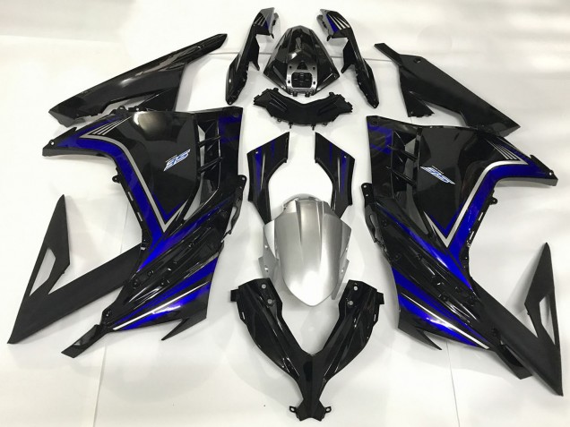 Carenados Moto Kawasaki Ninja 300 2013-2017 - Negro Brillante Azul