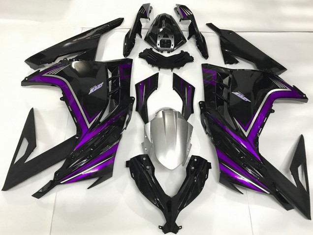 Carenados Moto Kawasaki Ninja 300 2013-2017 - Negro Brillante Púrpura