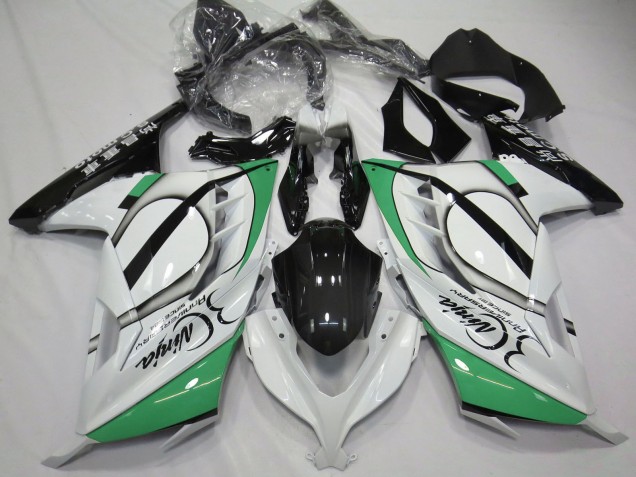 Carenados Moto Kawasaki Ninja 300 2013-2017 - Blanco Brillante Verde Negro