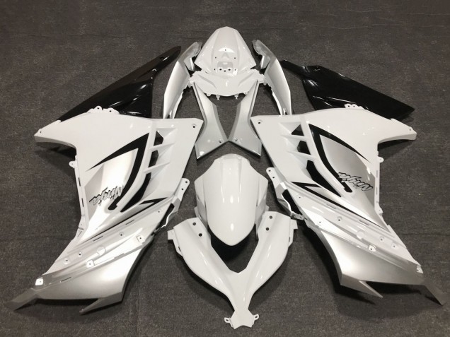 Carenados Moto Kawasaki Ninja 300 2013-2017 - Blanco Brillante Plata Negro