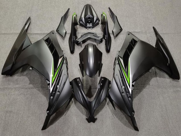 Carenados Moto Kawasaki Ninja 300 2013-2017 - Negro Mate Verde