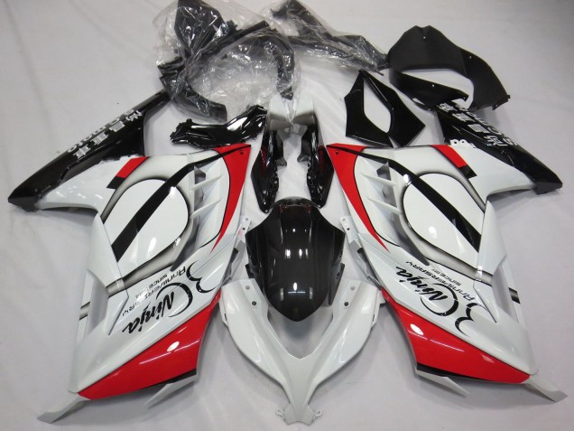 Carenados Moto Kawasaki Ninja 300 2013-2017 - Blanco Brillante Rojo Negro