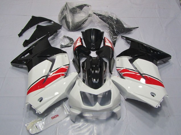 Carenados Moto Kawasaki Ninja 250 2008-2012 - Blanco Rojo Negro Brillante Yama Estilo
