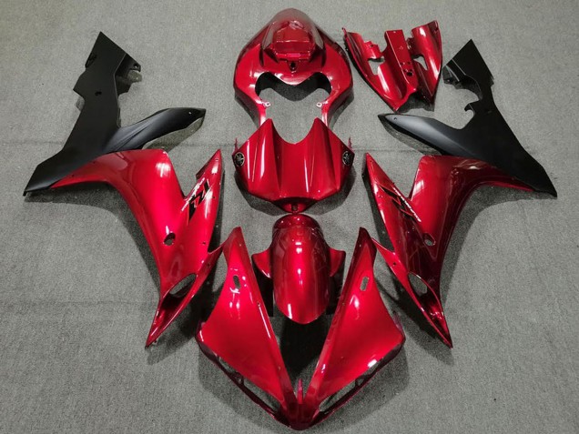 Carenados Moto Yamaha R1 2004-2006 - Rojo Caramelo Negro Mate