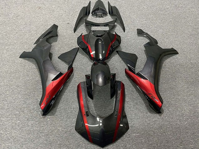 Carenados Moto Yamaha R1 2015-2019 - FibraCarbono Estilo Rojo