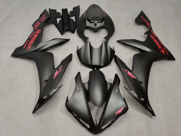 Carenados Moto Yamaha R1 2004-2006 - Negro Mate Rojo
