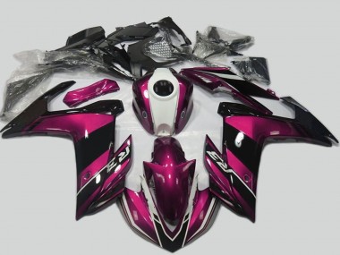 Kits Carenado Moto Yamaha R3 2015-2018 - Púrpura Blanco Negro Brillante