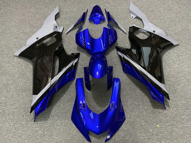 Carenados Moto Yamaha R6 2017-2025 - Gris Azul Negro Brillante