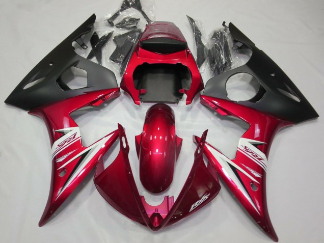 Carenados Moto Yamaha R6 2003-2004 - Rojo Blanco Negro Mate