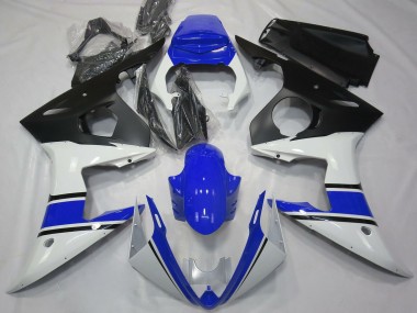 Carenados Moto Yamaha R6 2003-2004 - Blanco Azul Negro Mate